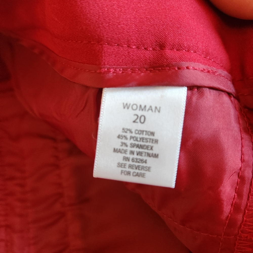 Roz & Ali Red Dress Pants - Tailored Straight Leg - Picture 7 of 7